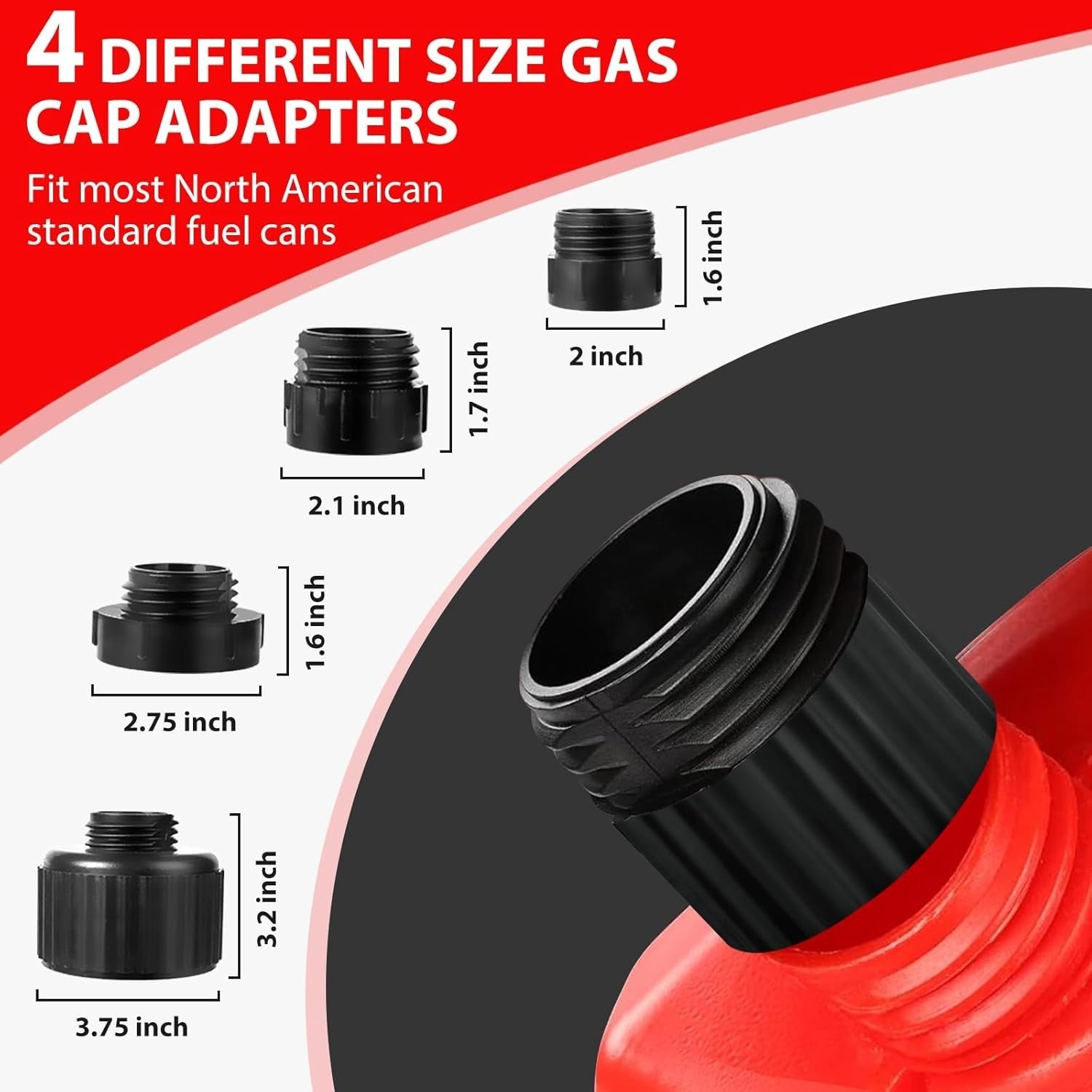 Fast & Safe Portable Gas Can Pump - 3.2 GPM, Battery/USB Powered with 4 Adapters