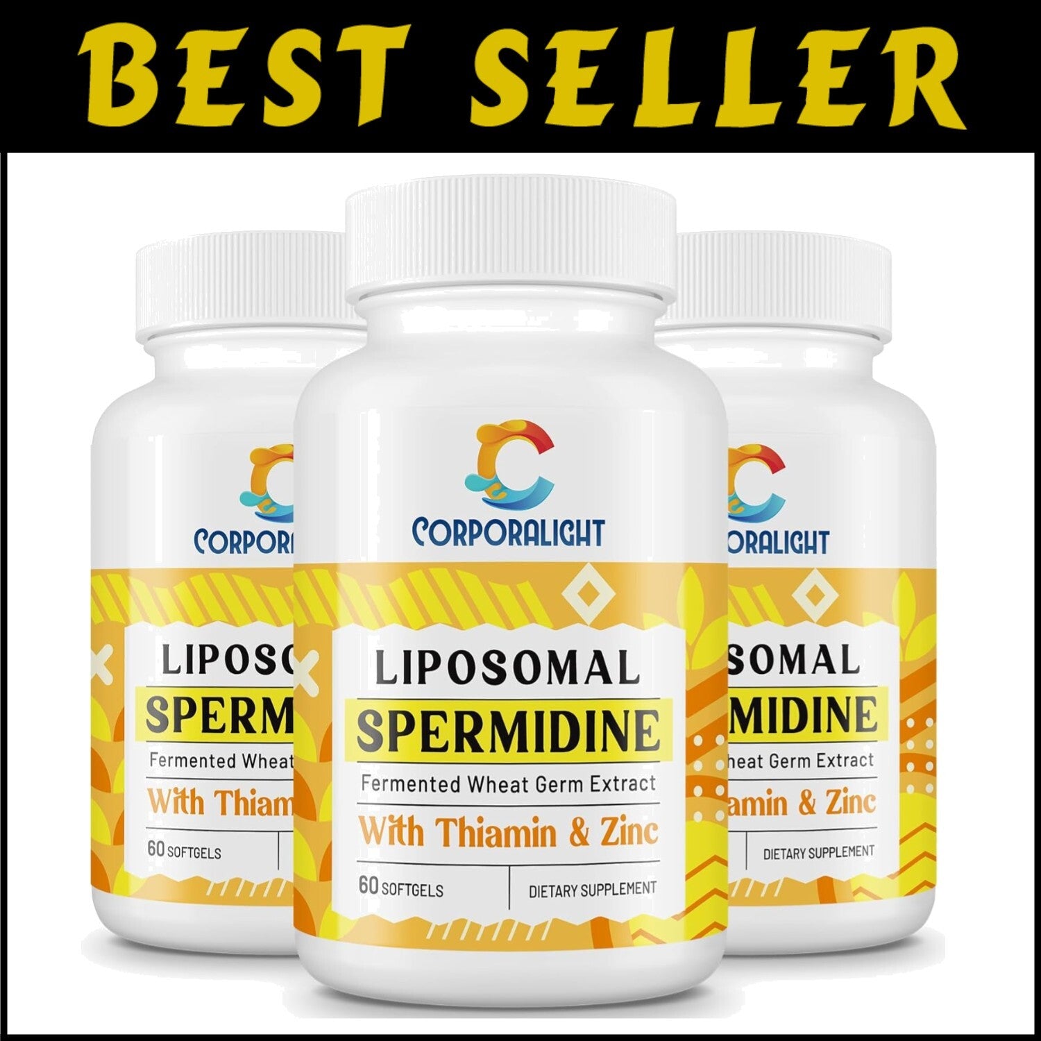High-Potency 30mg Liposomal Spermidine Supplement - 99% Absorption, 180 Softgels