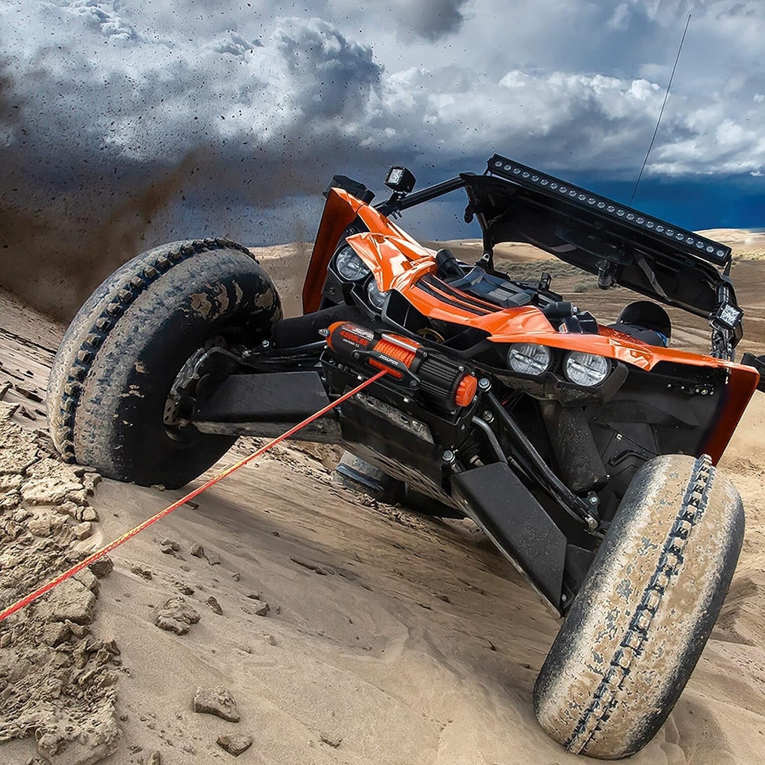 Powerful 12V Electric Winch - 4500 lbs with Wireless Control & Fairlead Kit