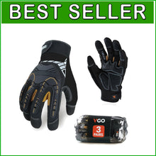 Load image into Gallery viewer, Versatile Touchscreen Work Gloves - Heavy Duty, Impact Protection (3 Pairs, S)