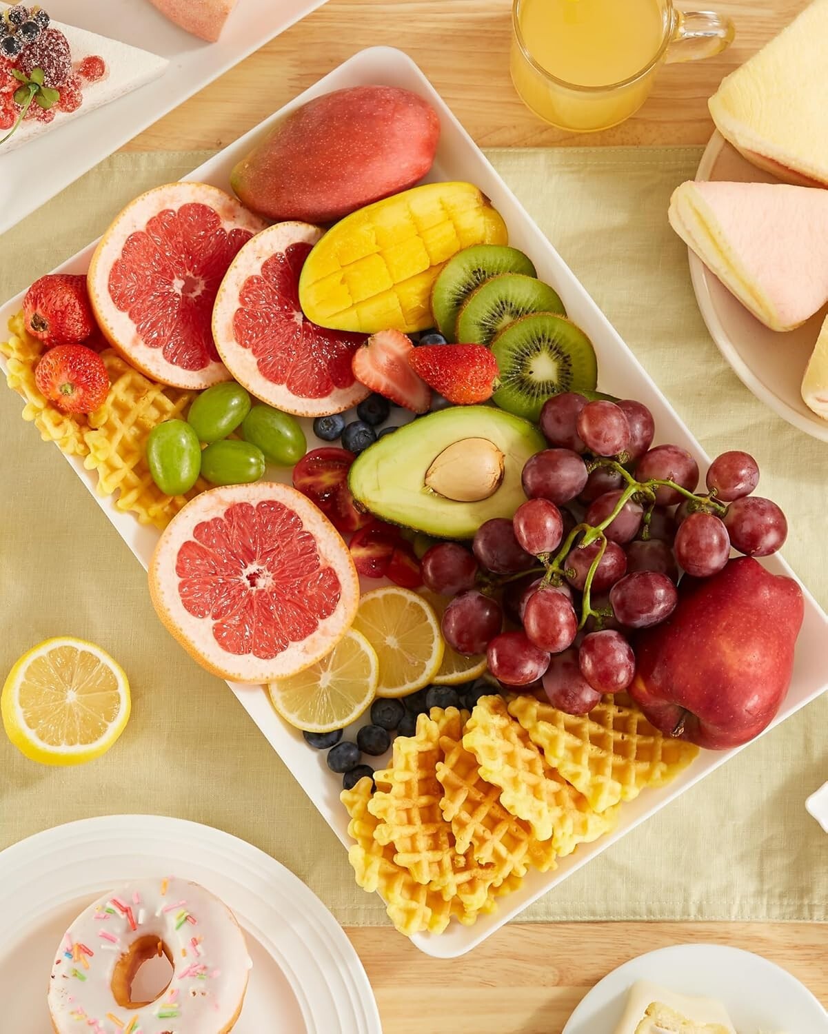 Versatile Plastic Serving Trays, Lightweight 10-Pack for Effortless Clean Up