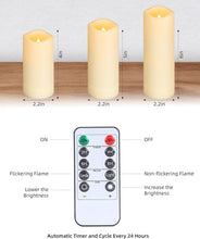 Load image into Gallery viewer, Flickering 24-Pc LED Candles with Remote &amp; Timer for Indoor/Outdoor Elegance
