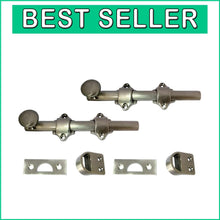Load image into Gallery viewer, Sturdy 2 Pack of 6" Brushed Satin Nickel Door Bolts for Ultimate Security