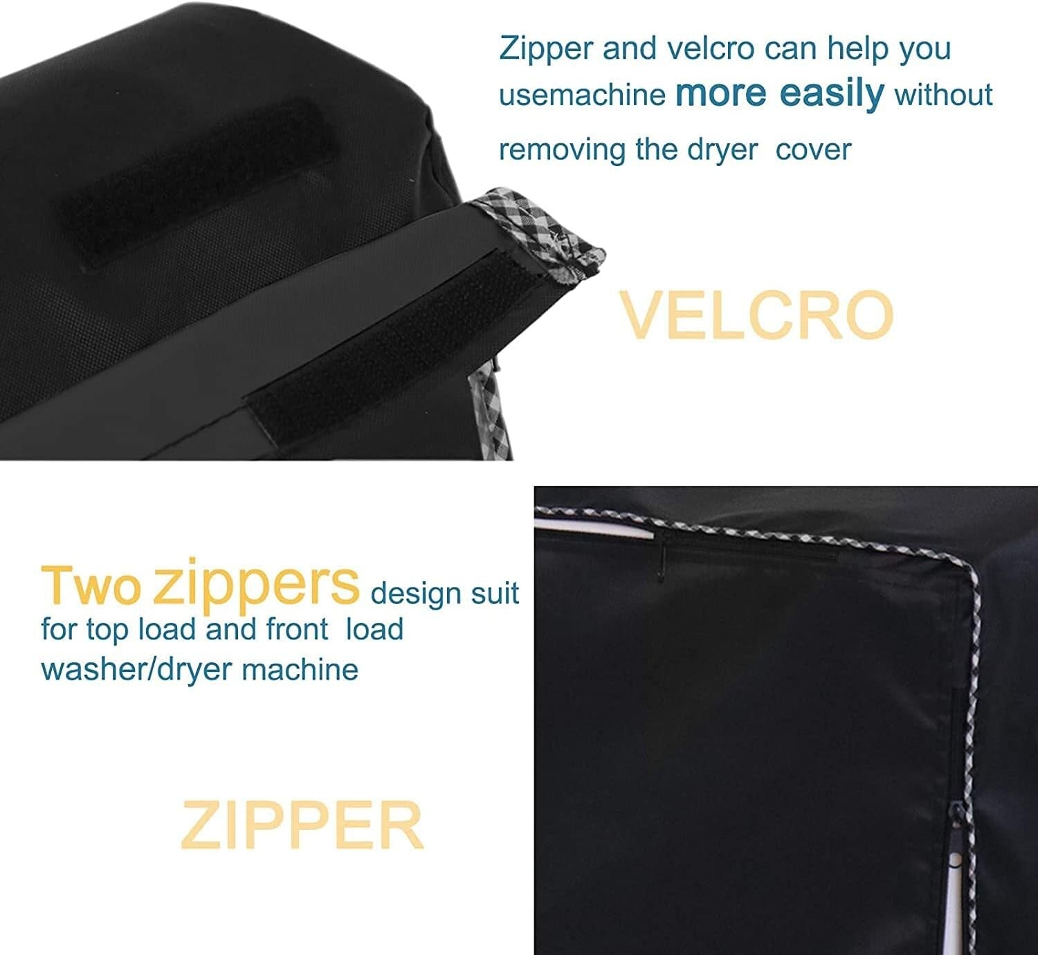 Durable Black Washer/Dryer Cover Set - Waterproof and Dustproof for All Models