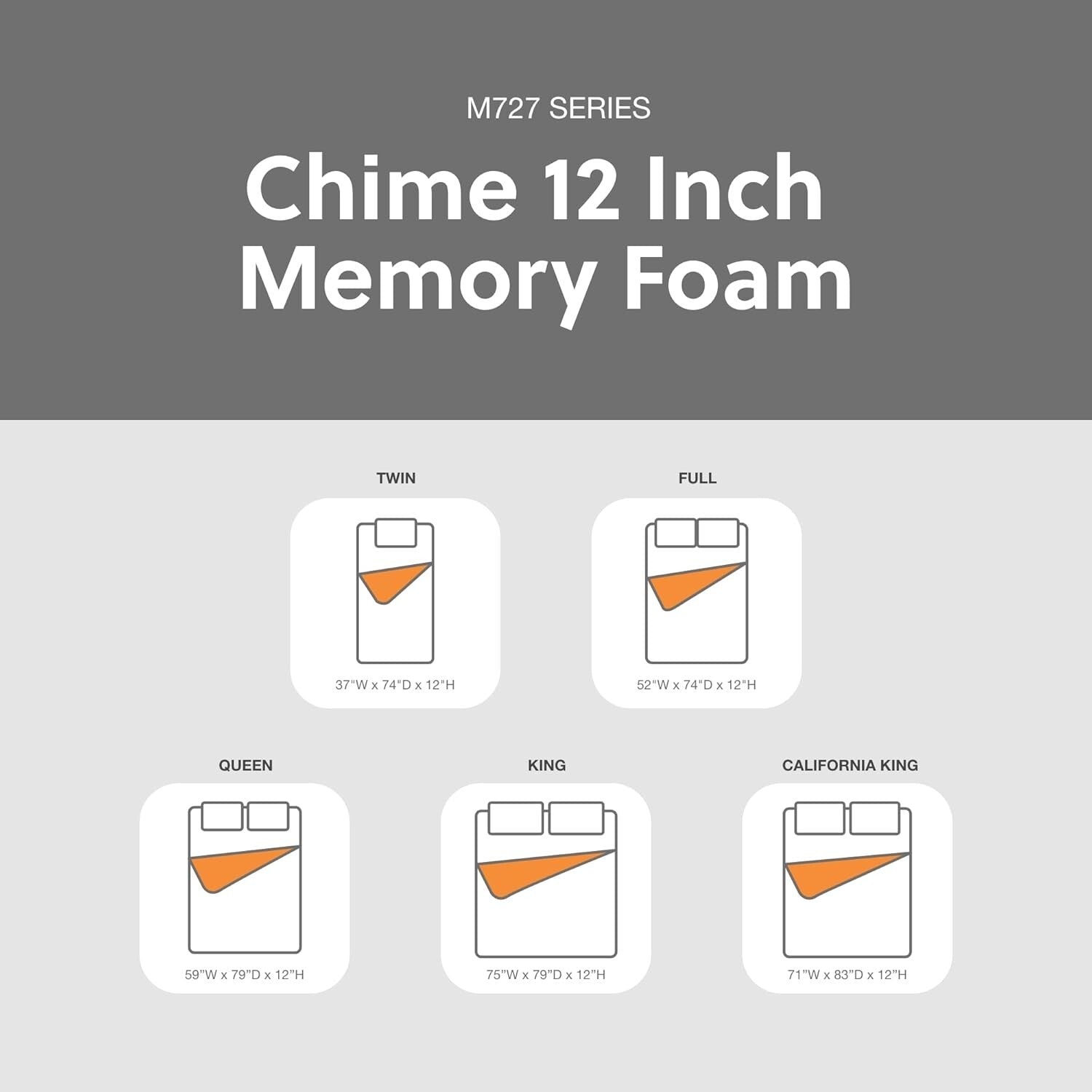 12-Inch California King Memory Foam Mattress with Green Tea & Charcoal Infusion