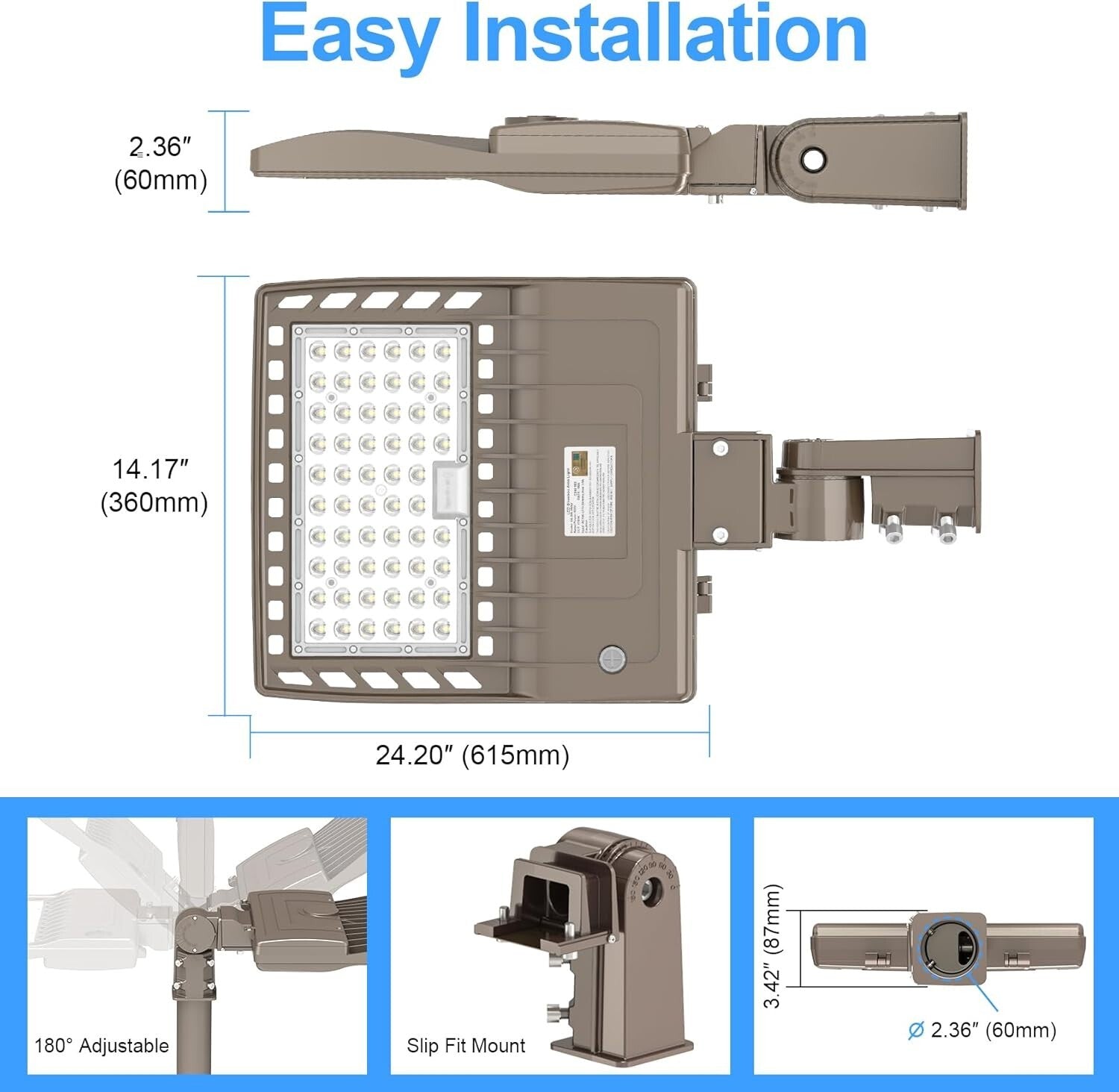 Energy-Efficient 240W LED Parking Lot Floodlight - Superior Outdoor Illumination