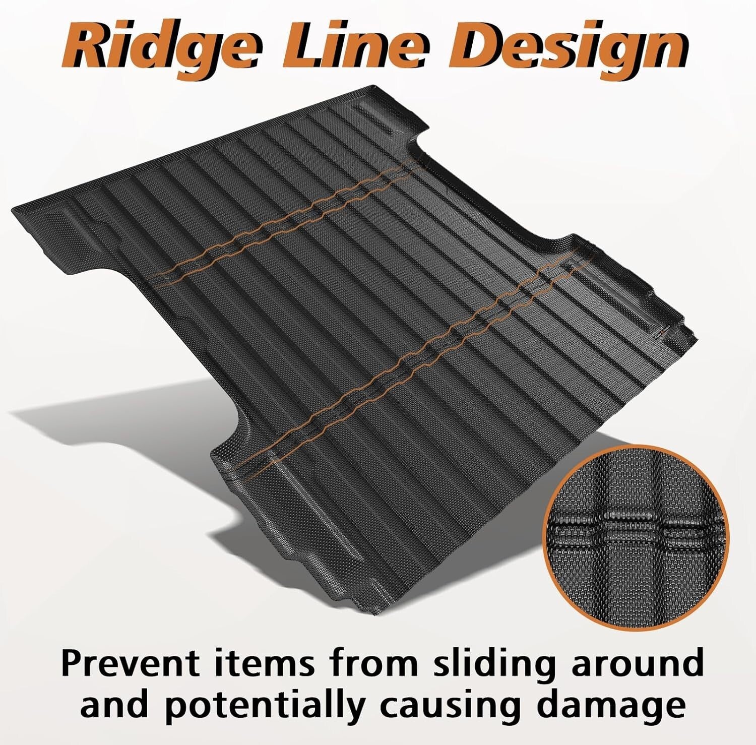 All-Weather 5.8FT Bed Cargo Mat for Silverado/Sierra 1500 with Anti-Slip Design