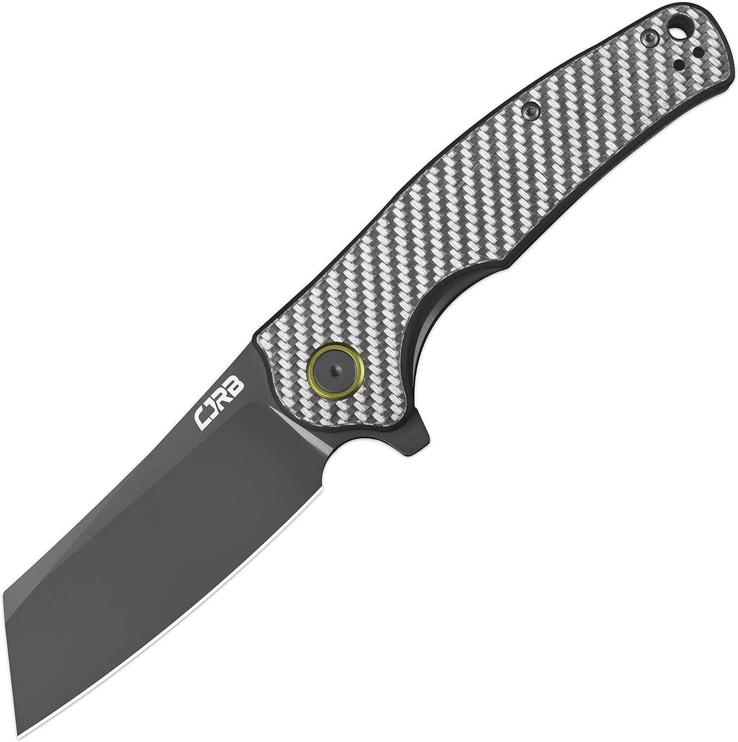 CJRB Crag Folding Pocket Knife with 3.43" AR Steel Blade & Carbon Fiber Handle