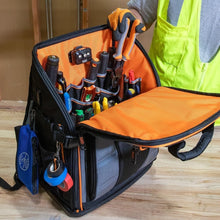 Load image into Gallery viewer, Tradesman Pro Tool Backpack with Molded Bottom, 27 Pockets &amp; Headlamp Bracket