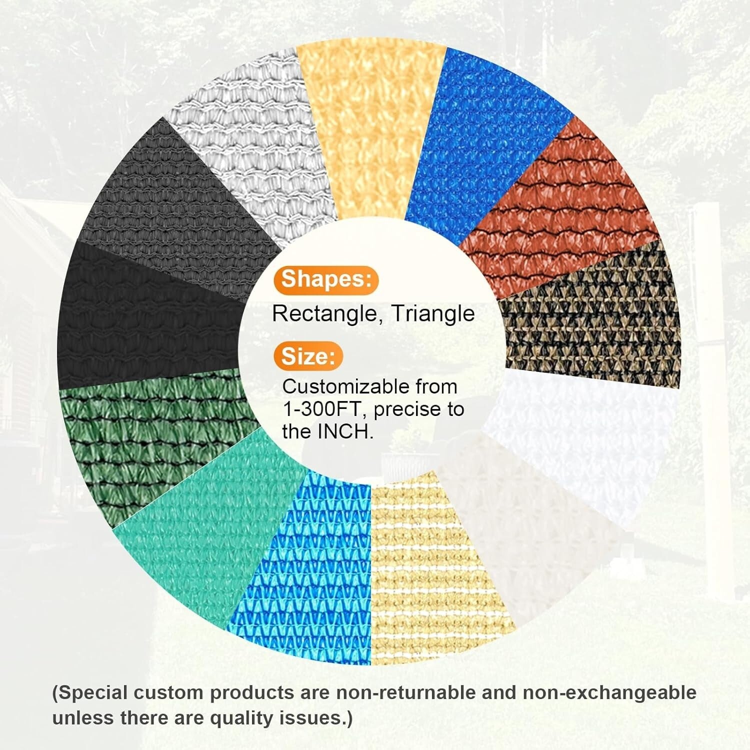 Reinforced 20' Dark Grey Sun Shade Sail - Custom Sizes & Quick Installation