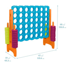 Load image into Gallery viewer, Jumbo 4-To-Score Giant Connect 4 Game - Vibrant Indoor/Outdoor Fun!