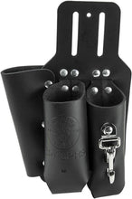 Load image into Gallery viewer, 3-Pocket Leather Tool Holder by Klein - Fits 2-Inch Belts with Knife Snap