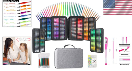 Ultimate 312 Count Glitter Gel Pens with 40% More Ink - Ideal Art Supplies