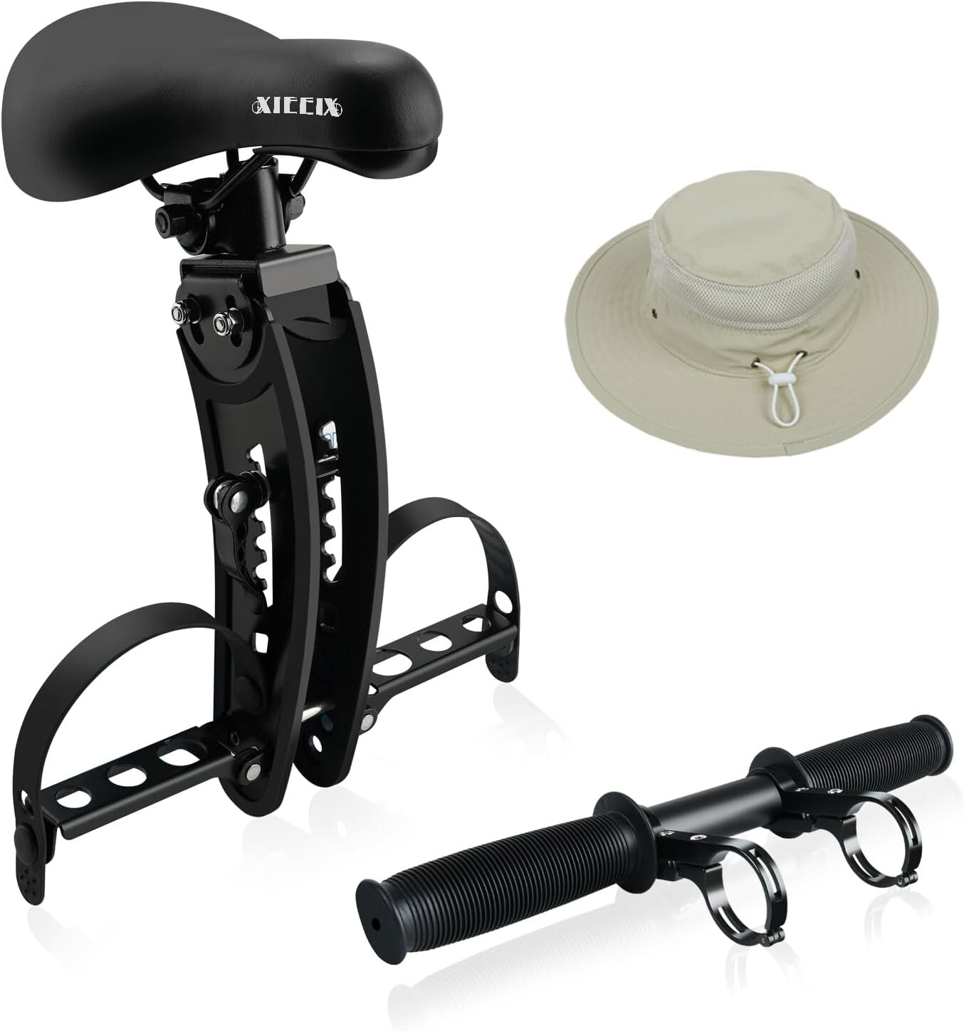 Easy-Install Child Bike Seat for Unisex Ages 2-5 with Handlebar Attachment