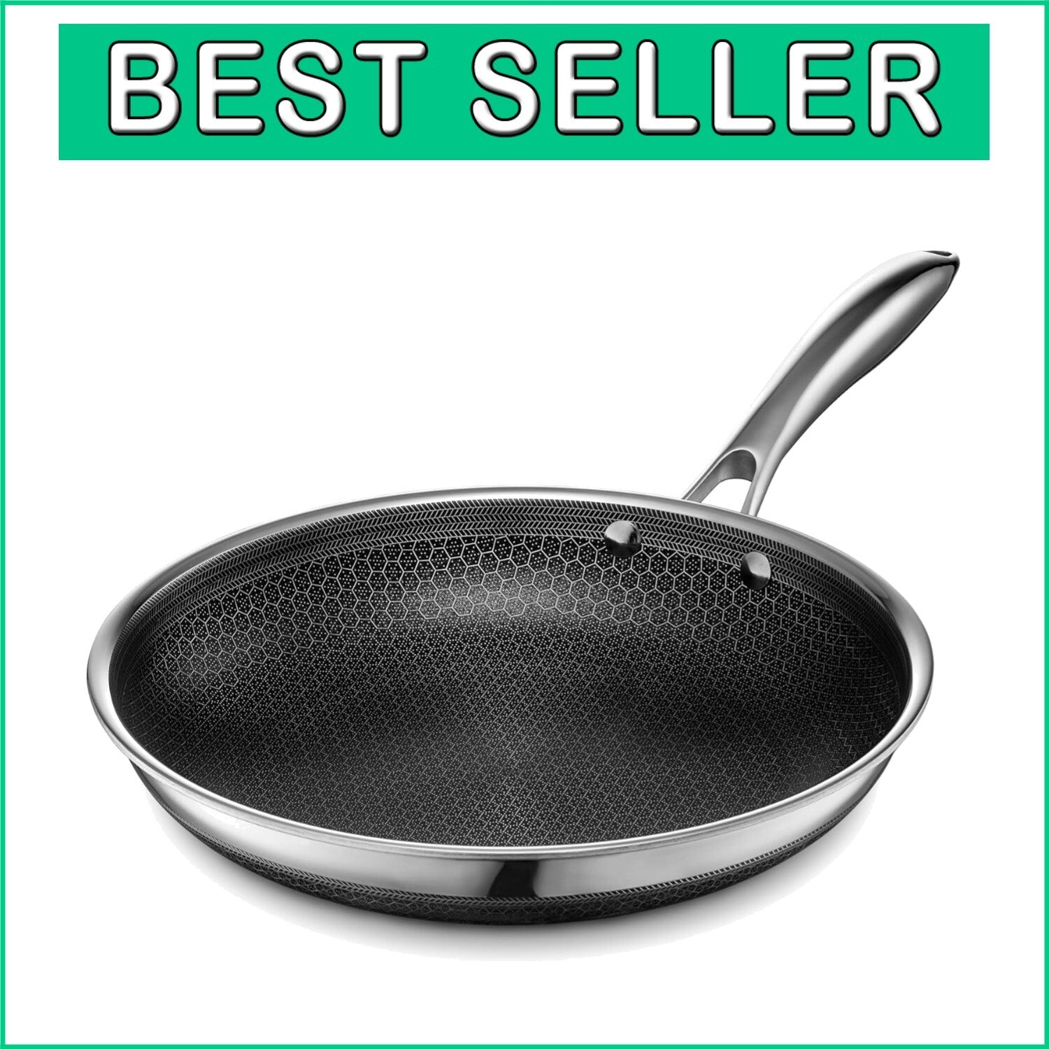 Durable Hybrid Nonstick 10-Inch Frying Pan - Dishwasher Safe, Scratch-Resistant