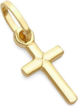 Load image into Gallery viewer, Lightweight 14k Gold Tiny Cross Pendant - Versatile Elegance for Any Occasion