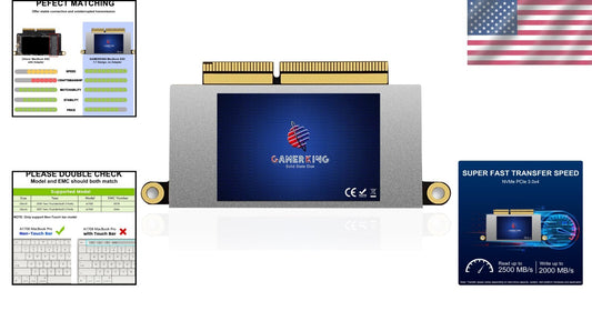 Internal 1TB Solid State Drive for MacBook Pro A1708 - 5-Year Warranty Included