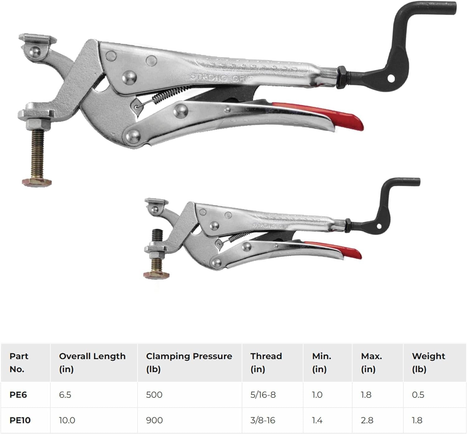 Versatile 10-Inch Reverse-Action Clamping Pliers with Adjustable Magnetic V-Pad