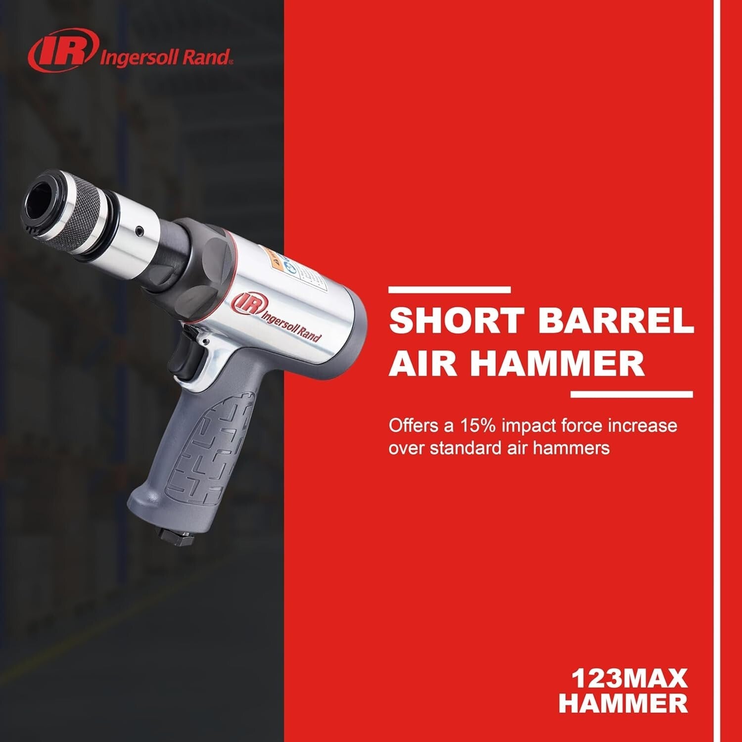 Versatile Short Barrel Air Hammer - Reduced Vibration and Quick Change Retainer