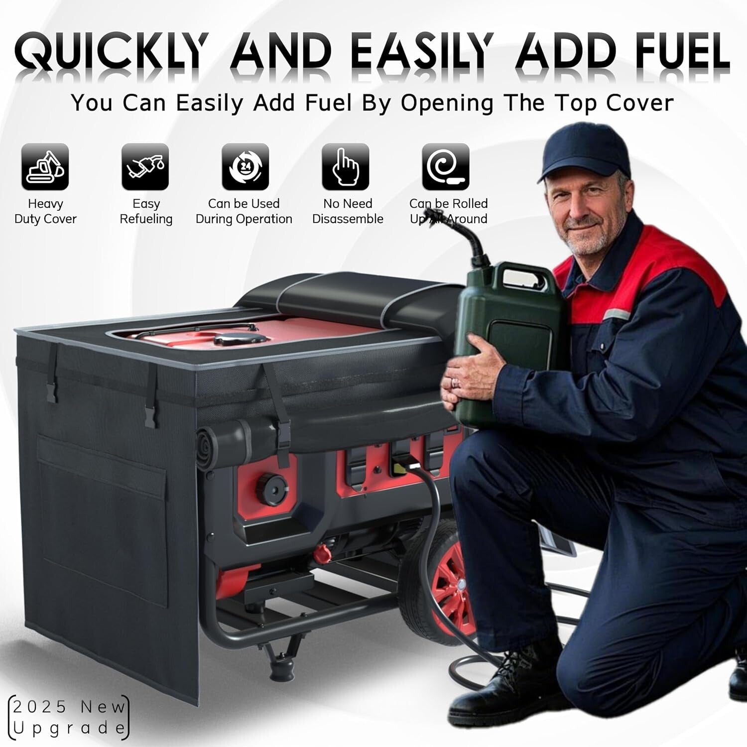 Professional Running Generator Cover with Tool Pockets - 32X24X24 Waterproof