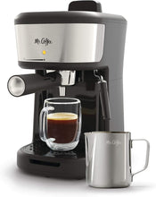 Load image into Gallery viewer, Single Serve Espresso &amp; Cappuccino Maker with Milk Frother - Black Stainless