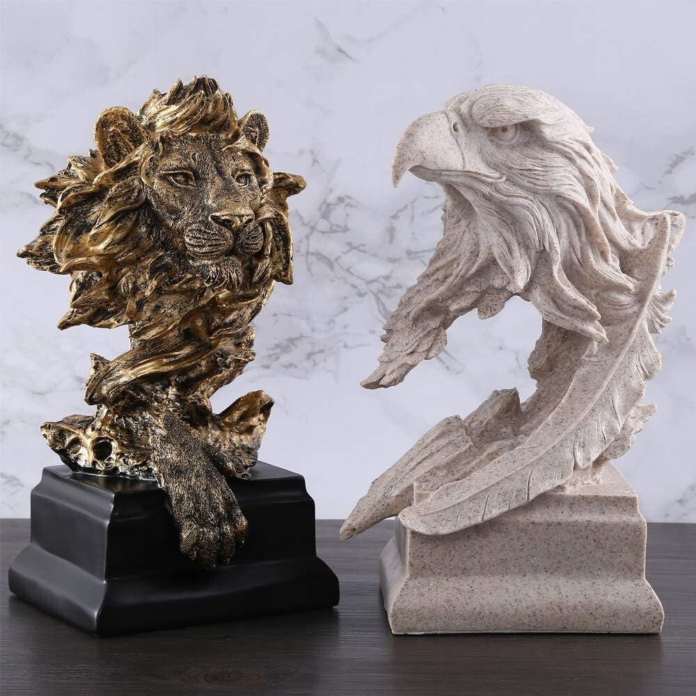 Sandstone Bald Eagle Statue - Intricately Detailed Home Decoration Gift