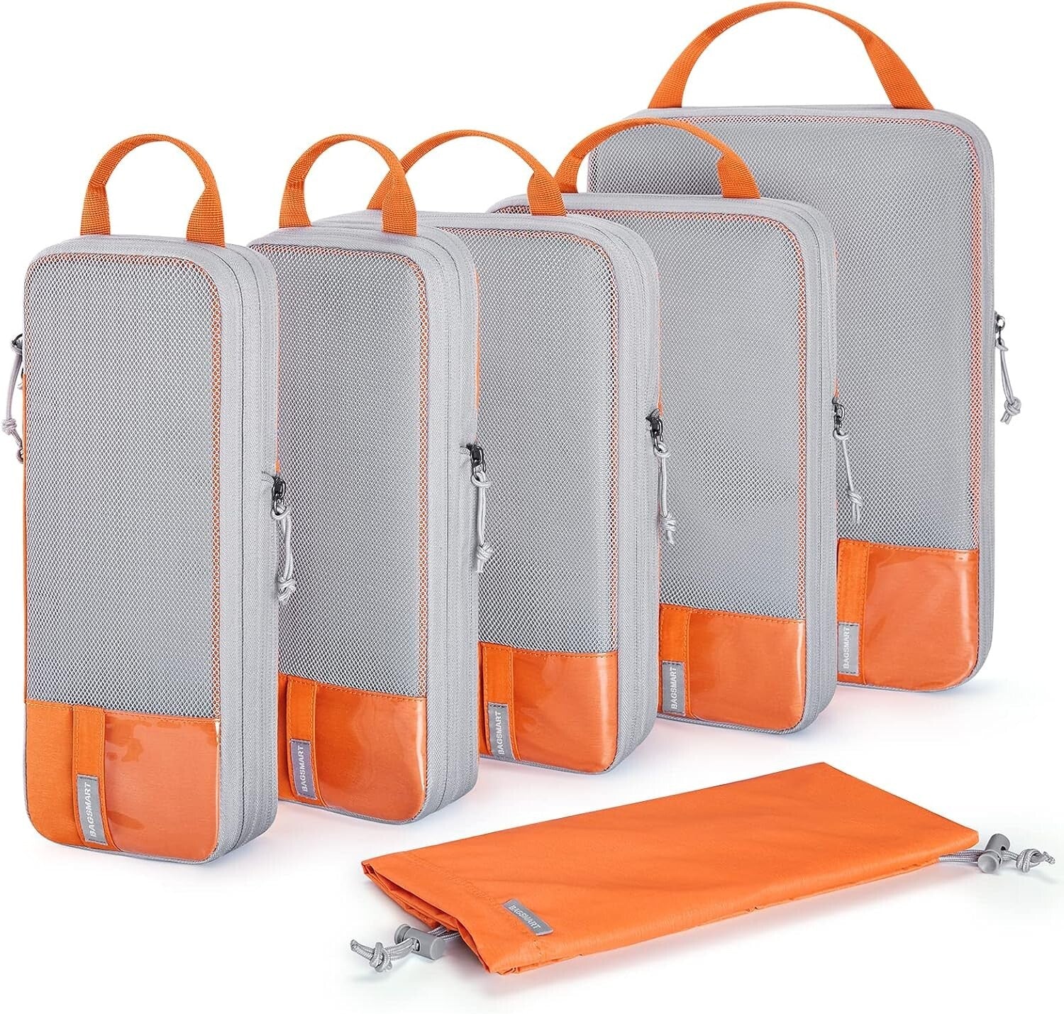 Set of 6 Lightweight Compression Packing Cubes - Space-Saving Travel Essentials