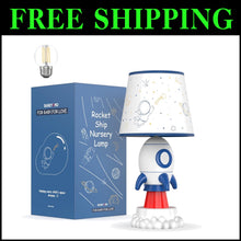 Load image into Gallery viewer, Stylish Resin Rocket Lamp with Fade-Resistant Shade - Perfect for Nurseries