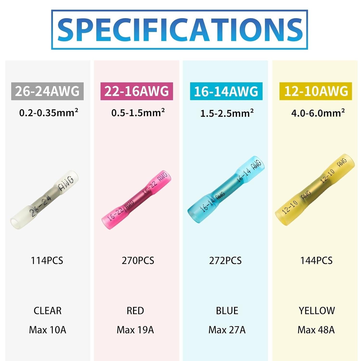 Premium Waterproof Heat Shrink Connectors Kit - 800PCS for Marine & Auto Wiring