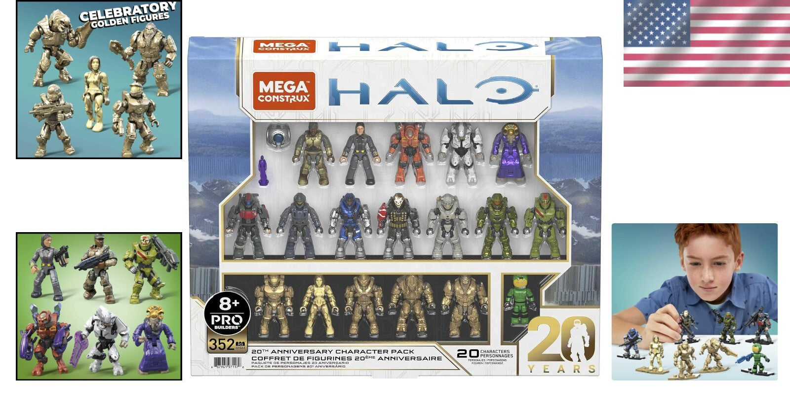 Exclusive 20th Anniversary Halo Character Pack with 20 Figures & Accessories