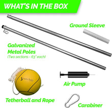 Load image into Gallery viewer, Regulation Tetherball Set with Heavy Duty Pole &amp; Easy Setup for Backyard