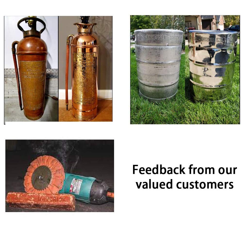 7-Piece Airway Buffing Wheel Kit for Angle Grinder - 8" Diameter Cloth Set