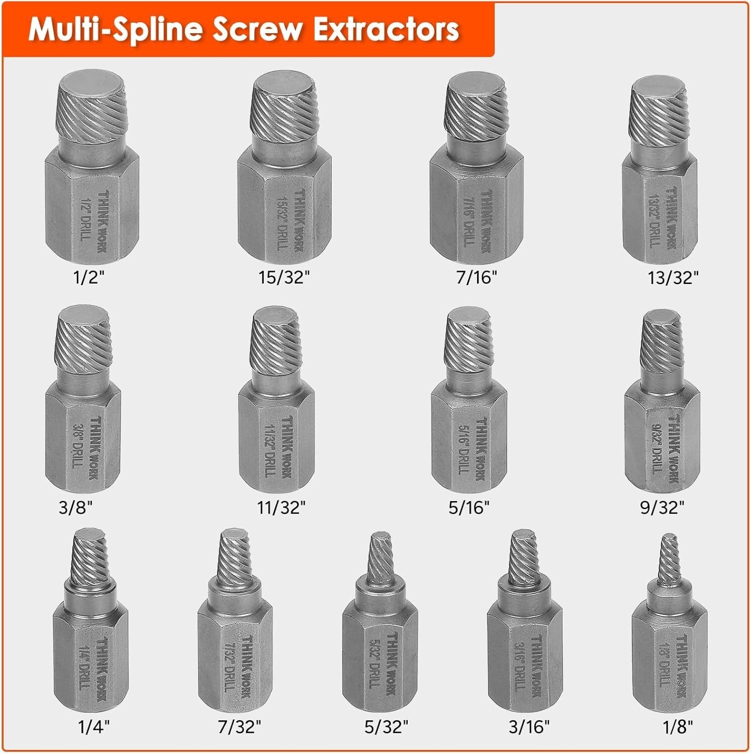 Complete 65-Piece Easy Out Extractor Kit for Removing Stripped Bolts and Nuts