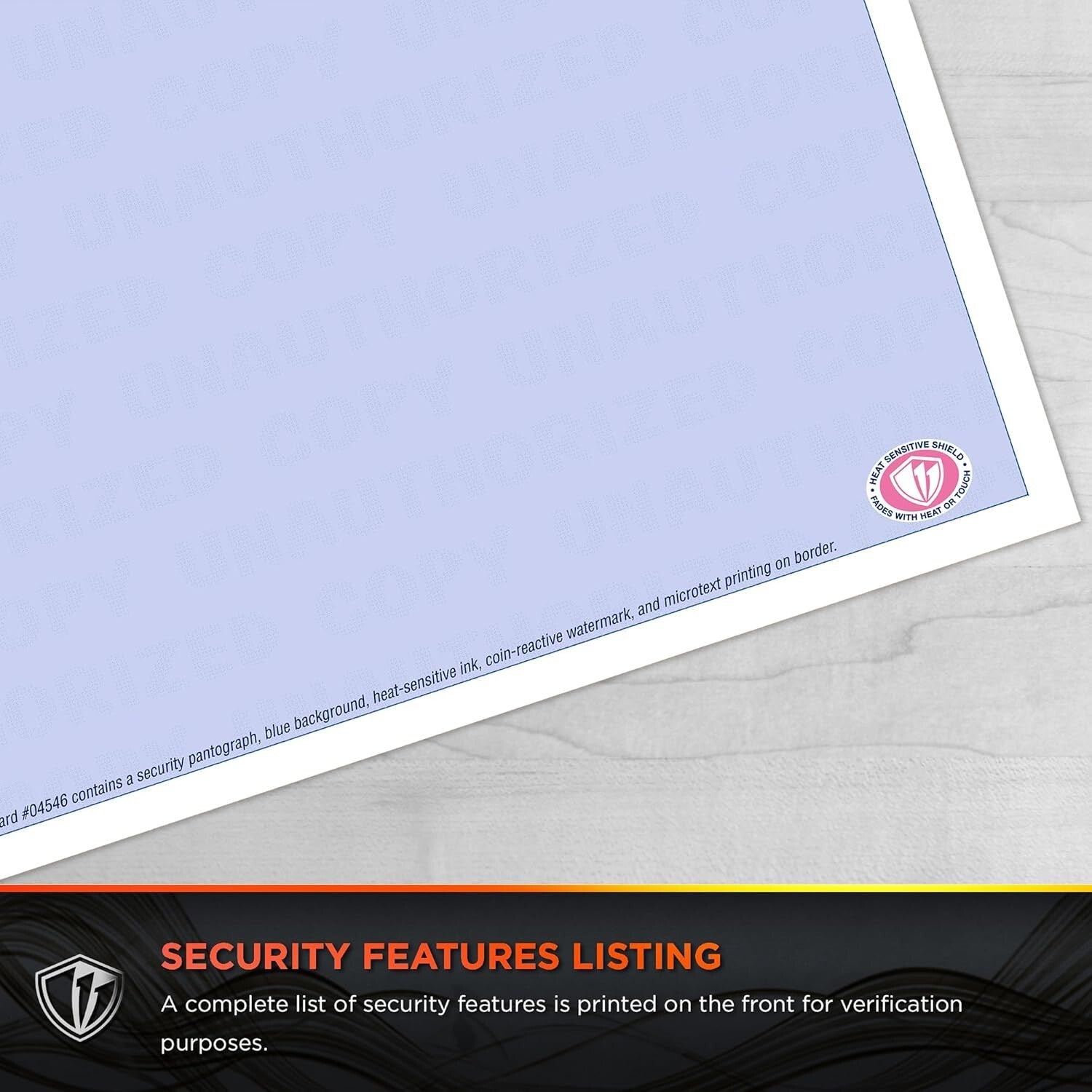 Environmentally Friendly Blue Security Paper - 500 Sheets, Perfect for Legal Use