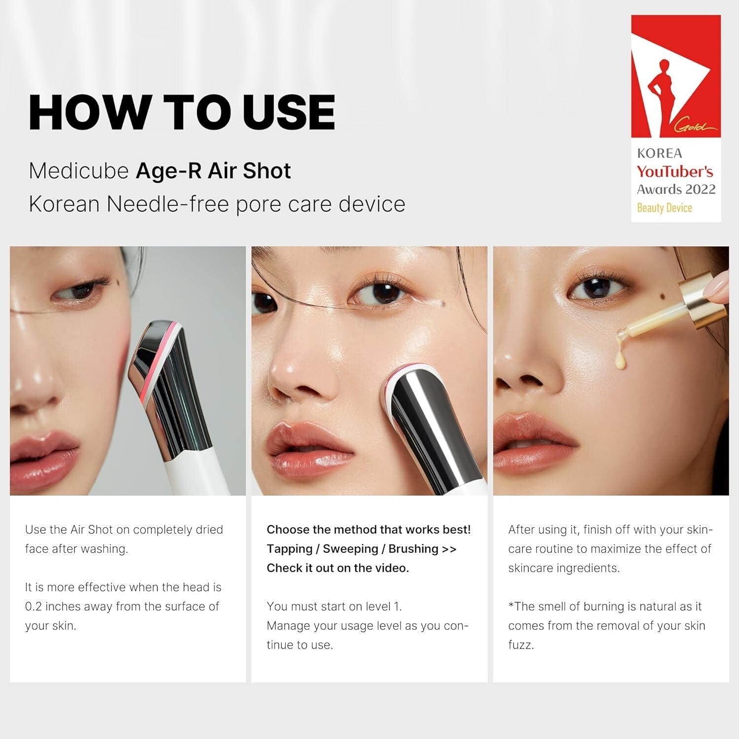 Microneedling Skin Care Device - Age-R ATS Air Shot for Exfoliation & Pore Ti...