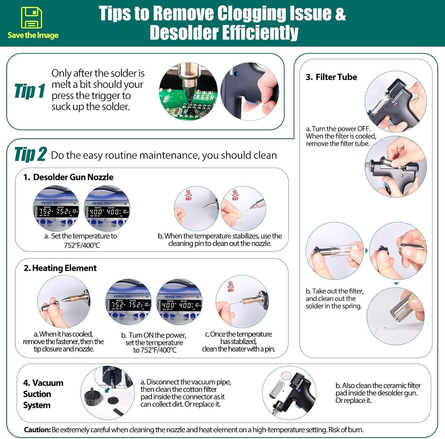 PID-Controlled Soldering & Desoldering Station with LED Display - 780W Power