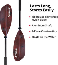 Load image into Gallery viewer, Professional 96” Kayak Paddle - Fiberglass Blades for Sport &amp; Recreational Use