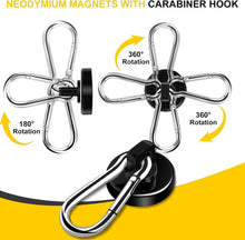 Load image into Gallery viewer, Neodymium Magnetic Hooks, 15 Pack - Strong, Easy Install, Adjustable Design