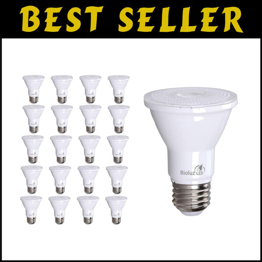 Energy-Efficient 20-Pack of Dimmable LED Light Bulbs, 75W Equivalent, Soft Light