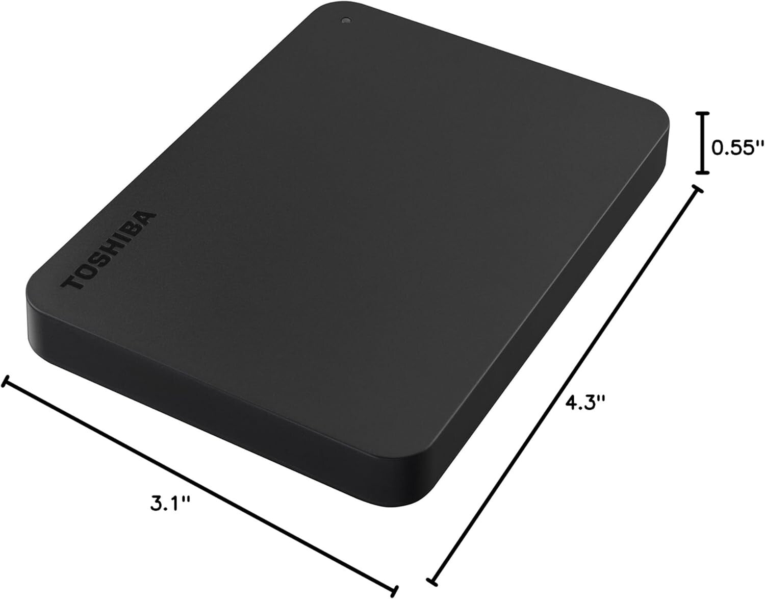 Compact 2TB USB 3.0 External HDD - Ideal for Gaming, Business & Personal Use