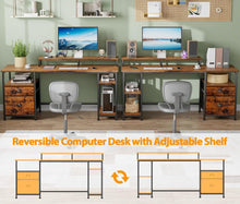 Load image into Gallery viewer, Versatile 61" Computer Desk with Shelves and File Drawer - Home Office Essential