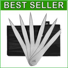 Load image into Gallery viewer, Spear Point Throwing Spike Set (6-Pack) with Protective Sheath for Outdoor Fun