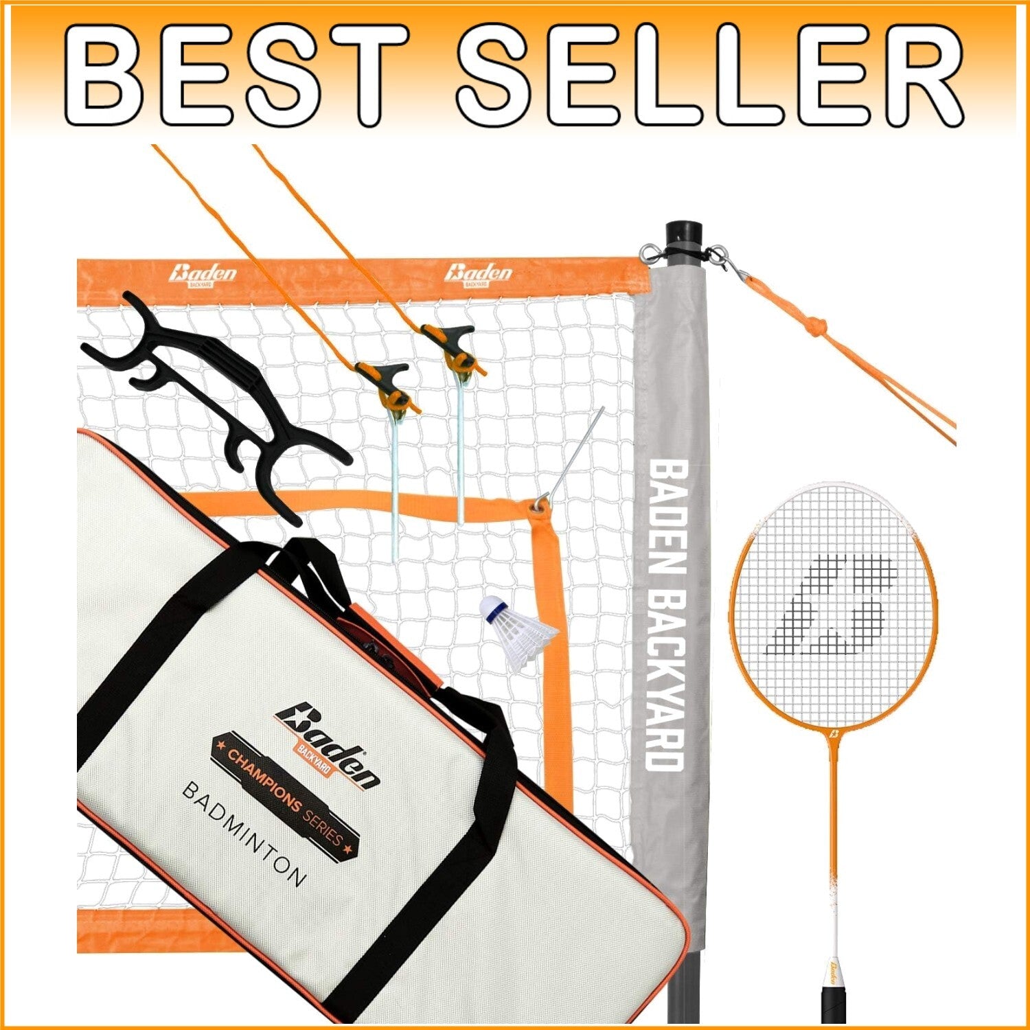 Family-Friendly Badminton Set - Regulation Size Net, Poles & Premium Carry Bag