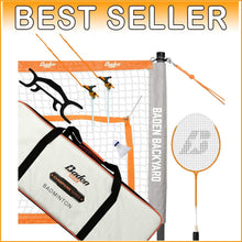 Load image into Gallery viewer, Family-Friendly Badminton Set - Regulation Size Net, Poles &amp; Premium Carry Bag
