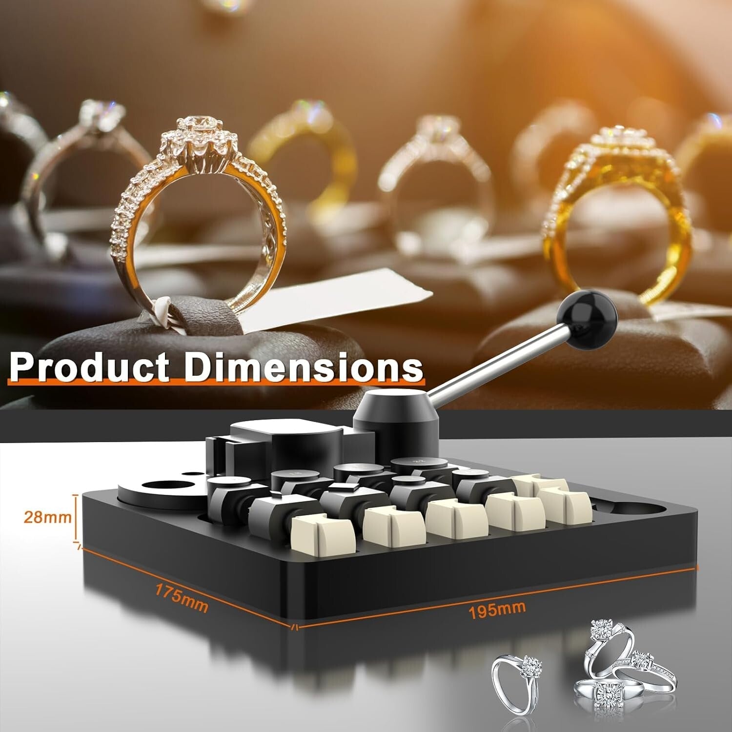 Durable Solid Steel Ring Bending Set with Nylon and Iron Dies for Custom Crafts