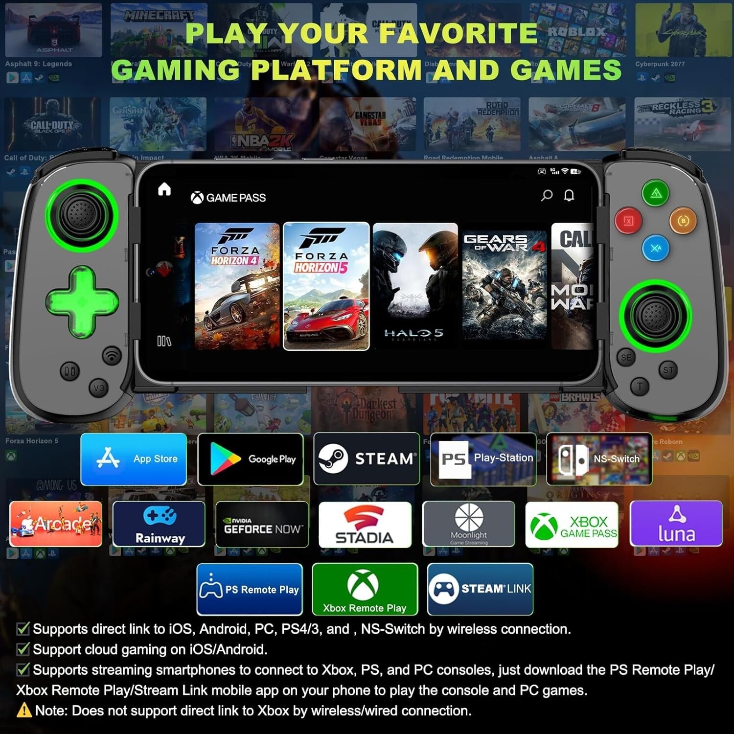 Turbo & 6-Axis Gyro Mobile Gaming Controller for Seamless Streaming Experience