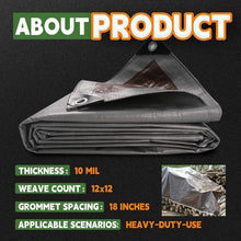Load image into Gallery viewer, Versatile 30' x 60' Heavy Duty Tarp - UV Protection &amp; Durable Waterproof Cover