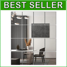 Load image into Gallery viewer, Elegant Frameless Glass Mirror Tiles - 16 Functional Pieces for Home Decor