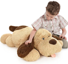 Load image into Gallery viewer, Oversized 40-Inch Brown Dog Plush Toy – Ultimate Comfort for Kids' Rooms