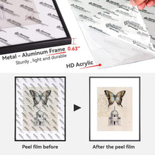 Load image into Gallery viewer, Set of 4 Modern 12x16 Picture Frames - Black Matted Aluminum for Stylish Display